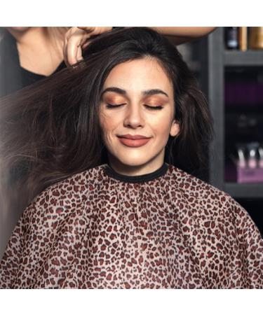 Waterproof Leopard Barber Cape for Women | Professional Hair Cutting Cape 64x56 | Adjustable Salon Cape for Hair Stylists & Home Use - Buy Online on GoSupps.com