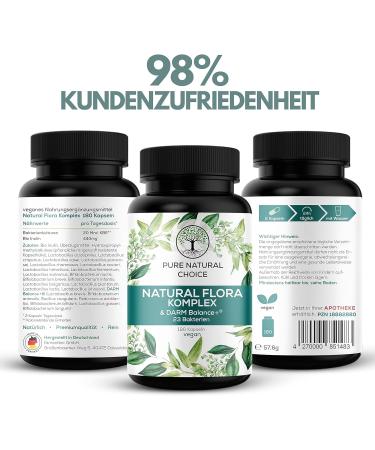 Buy Pure Natural Choice Natural Flora Complex + Bio Inulin | 20 Billion Probiotics Vegan Capsules T V Tested 23 Strains for Gut Health - Ships Worldwide - Buy Online on GoSupps.com