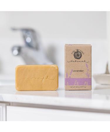 Debreah Lavender Pine Tar Bar Soap - Handmade Vegan Hot Process Soap for Men and Women - Lavender Scented Face and Body Cleanser (3.8 oz) - Buy Online on GoSupps.com