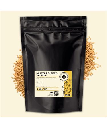 Nature Kitchen Mustard Seed Yellow 600G Large Bag Of Seasoning Spices And Herbs. Gluten-Free and Vegan Everyday Cooking Blends For Marinades Sauces Frying Baking Or Grilling