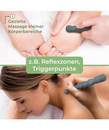 Premium Hot Stone Puncture Stone Set - Certified Real Basalt with Grip for Ultimate Hot Stone Massage - 2 Pieces - Buy Online on GoSupps.com