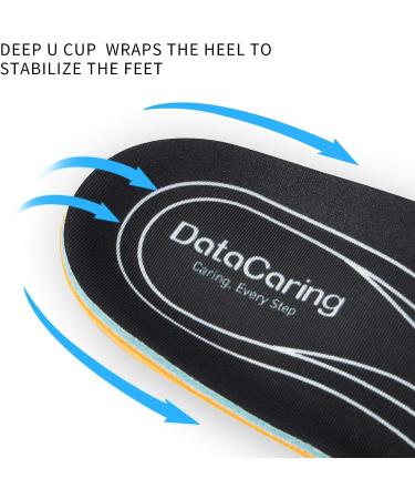 Datacaring 3/4 Length Arch Support Insoles for Men and Women - Plantar Fasciitis Support Orthotic Inserts (Men's 8-12) - Buy Online on GoSupps.com