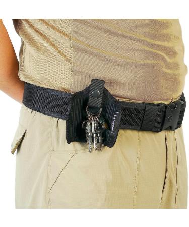 SdTacDuGe Silent Key Holder for Duty Belt | Police Silent Key Pouch | Black Ballistic Nylon Key Ring Holder - Buy Online on GoSupps.com