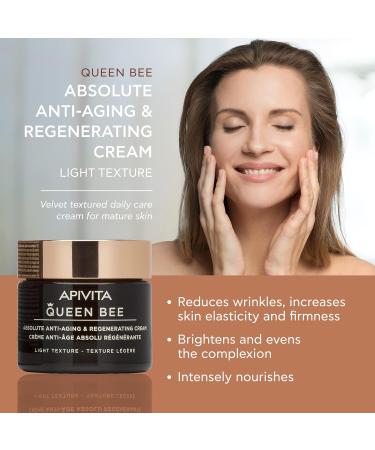 APIVITA Queen Bee Absolute Anti-Aging Cream - Light Texture 50 ml | Regenerate & Renew Skin | International Shipping Available - Buy Online on GoSupps.com