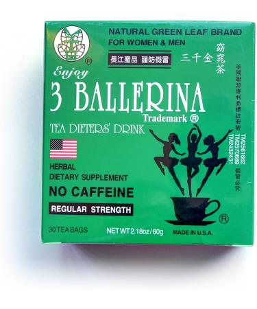 3 Ballerina Tea Regular Strength Dieters Drink Value Pack - 60 Tea Bags (in 2 Boxes) - Buy Online on GoSupps.com