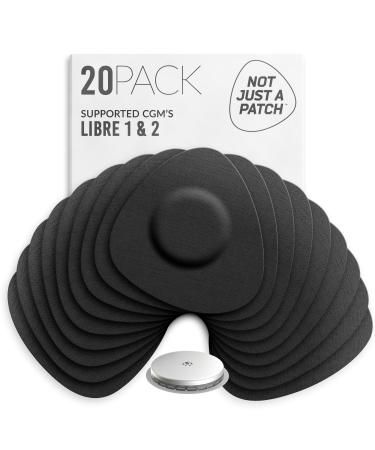 Not Just A Patch CGM Sensor Patches for Freestyle Libre and Medtronic Sensors (20 Pack) - Water Resistant & Durable for 10-14 Days - Pre-Cut Freestyle Libre 2 Sensor Covers in Black - Buy Online on GoSupps.com