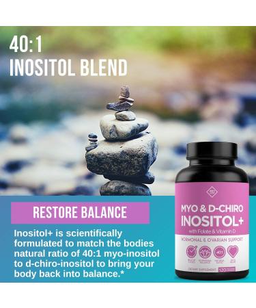Premium Inositol Supplement for Women - Hormone Balance & Ovarian Support - 30 Day Supply 120 Count - Buy Online on GoSupps.com
