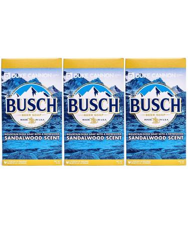 Duke Cannon Supply Co. Big Ass Brick of Beer Bar Soap, 10oz (3 Pack) - Busch Beer Busch 10 Ounce (Pack of 3)