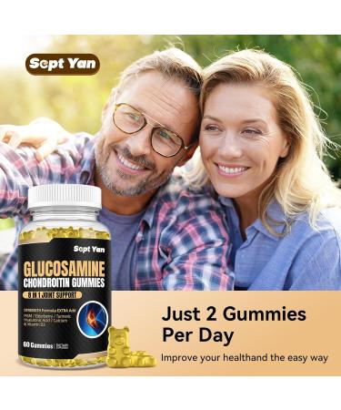 SEPT YAN Glucosamine Chondroitin Gummies - Lemon and Turmeric - 60 Gummies - Buy Online on GoSupps.com