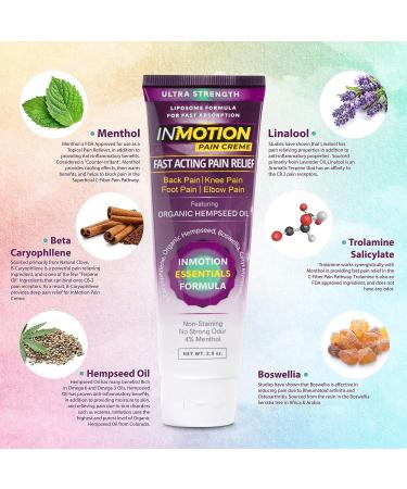 Ultra Strength Hemp Oil Cream for Pain Relief - 2.5 oz No Touch Squeeze Tube - Back Knee Nerve & Muscle Pain Relief - Buy Online on GoSupps.com