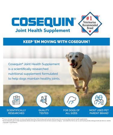 Cosequin Maximum Strength Joint Supplement for Dogs | Glucosamine & Chondroitin Plus MSM - Buy Online on GoSupps.com