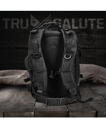 Tru Salute Military Tactical Backpack - Large Army 3 Day Assault Pack Molle Bugout Bag Rucksack (Black) - Buy Online on GoSupps.com