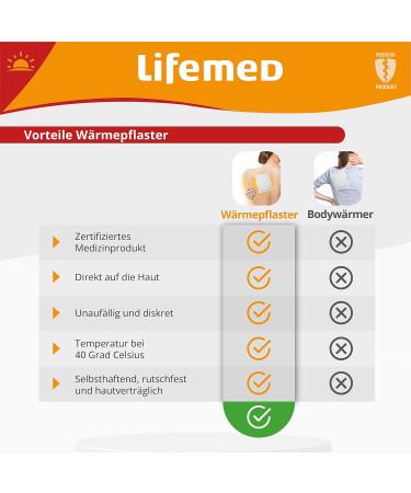 Lifemed Heat Patches for Back Shoulders & Neck | Pain Relief Plasters & Thermal Pillows | Drug-Free Solution (24 Pack) - Buy Online on GoSupps.com
