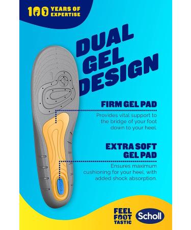 Scholl Gel Active Men's Work Insoles - Ultimate Comfort and Support - Buy Online on GoSupps.com