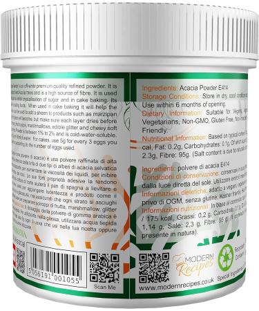 Gum Arabic Powder (Acacia) 250g - Premium Quality Vegan Non-GMO - Gluten Free - Recyclable Container - 1 Pack - Buy Online on GoSupps.com