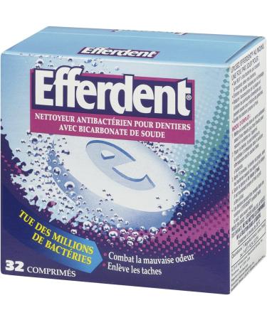 Efferdent Anti-Bacterial Denture Cleanser - 90 Tablets for Fresh Clean Dentures | Shop Internationally - Buy Online on GoSupps.com