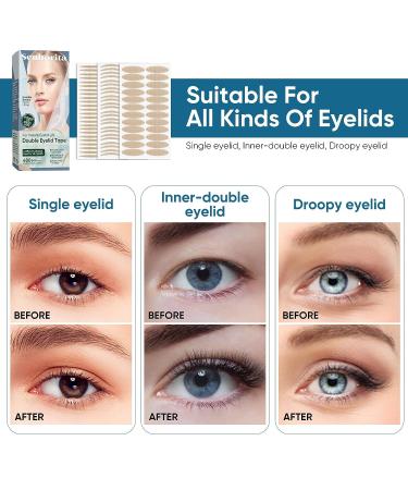 Invisible Eyelid Tape | 480Pcs Eyelid Lifter Strips for Instant Double Eyelid Lift | Ideal for Hooded, Droopy, Uneven, and Mono-Eyelids - Buy Online on GoSupps.com