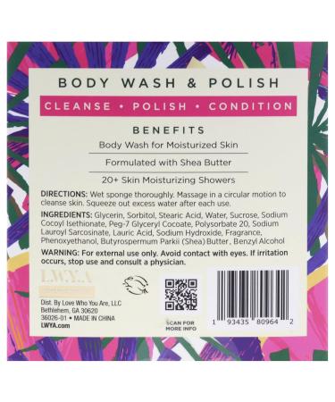 Tropic Like Its Hot Body Wash & Polish - Exfoliating Loofah Sponge Shower Scrubber for Women - Coconut Milk - 3 oz - International Shipping Available - Buy Online on GoSupps.com