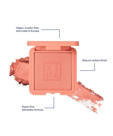 3ina Makeup Blush 212 - Dark Pink Powder Blush | Easy to Blend Long-Lasting & Vegan | Silky Finish Cruelty-Free - Buy Online on GoSupps.com
