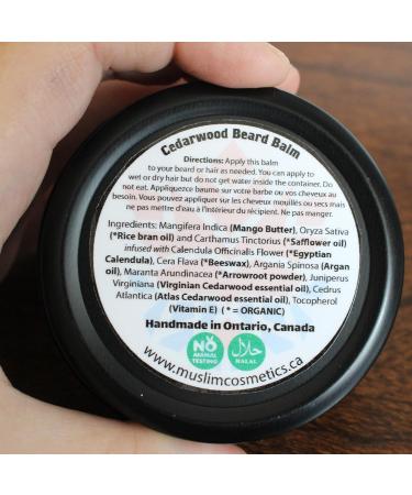 Cedarwood Beard BALM / 100% Natural with Essential oils/Argan oil/Mango Butter/Organic Egyptian Calendula/Natural Conditioning butter // Made in Canada - Muslim Cosmetics - Egyptian Ragel Balm 2oz - Buy Online on GoSupps.com