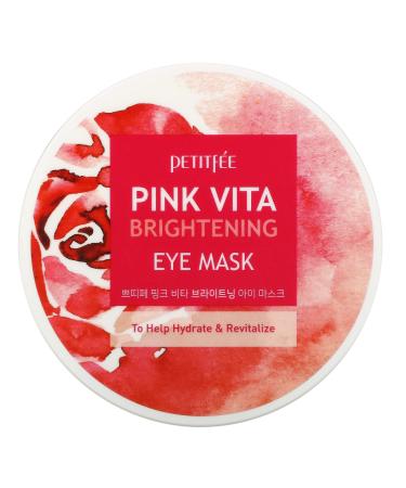 PETITFEE PINK VITA BRIGHTENING EYE MASK 70g (60pcs) - Buy Online on GoSupps.com