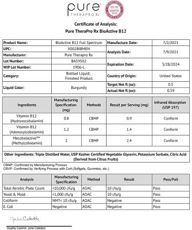 BioActive Vegan Vitamin B12 Sublingual Liquid Supplement - 1000mcg Drops - Hydroxocobalamin, Adenosylcobalamin & Methylcobalamin - 90-Day Supply - 0.5 Fl Oz - Buy Online on GoSupps.com