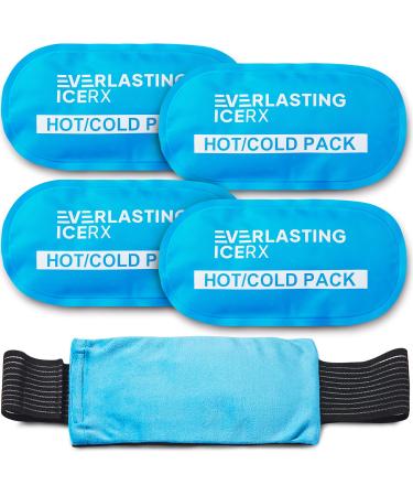 Reusable Hot and Cold Gel Ice Pack Wrap (4 Pack) - Hot and Cold Therapy Solution for Injuries - Adjustable & Flexible for Knees, Back, Shoulders, Arms, and Legs - Ice Packs for Injuries Reusable