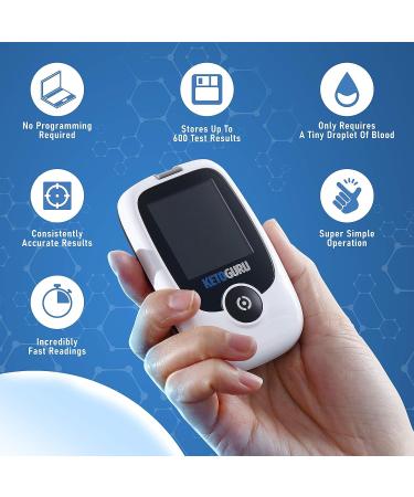 KetoGuru Ketone Meter Starter Kit - Track and Monitor Ketosis Levels for Optimal Results - Buy Online on GoSupps.com