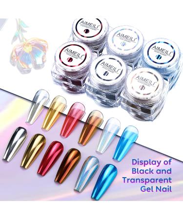 Aimeili 6 Boxes Nail Mirror Powder Set Holographic & Chameleon Glitter for Stunning Nail Art International Shipping Available - Buy Online on GoSupps.com