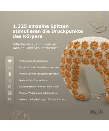 Glanz Berlin Health Collection: Premium Neck Horns & Acupressure Pillows for Travel Yoga & Meditation - Relieve Neck & Shoulder Tension - Buy Online on GoSupps.com