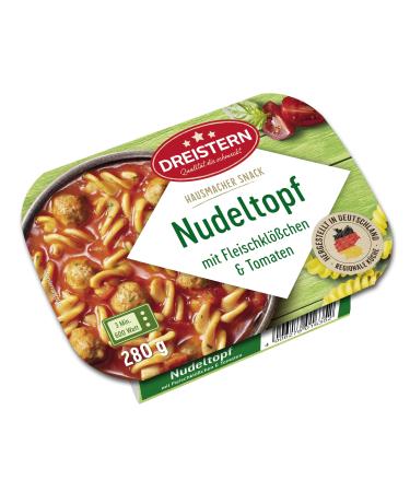 DREISTERN pasta pot with meatballs & tomatoes 280g | Homemade snack | Quick and easy to prepare