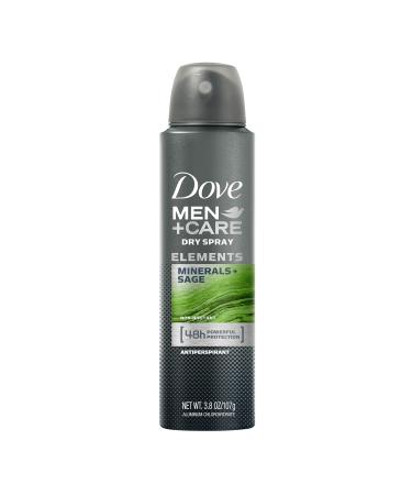 Dove Men+Care Elements Antiperspirant Dry Spray  Minerals + Sage  3.8 Ounce