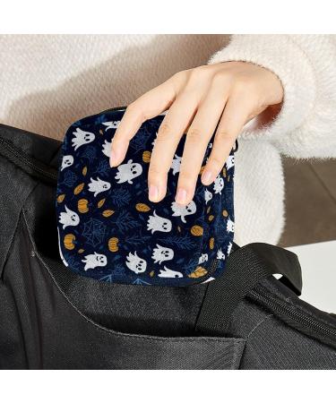 Halloween Specter Menstrual Pad Storage Bag - Portable Period Pouch for Women & Girls (Color 8) - Buy Online on GoSupps.com