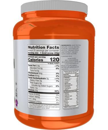 Now Foods Sports Whey Protein Isolate - Creamy Chocolate 1.8 lbs - High Protein Supplement - Buy Online on GoSupps.com