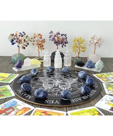 Blue Sodalite Crystal Stones - Natural Irregular Tumbled Stones 100g - Reiki Energy Palm Stones & Decorative Vase Filler - Buy Online on GoSupps.com