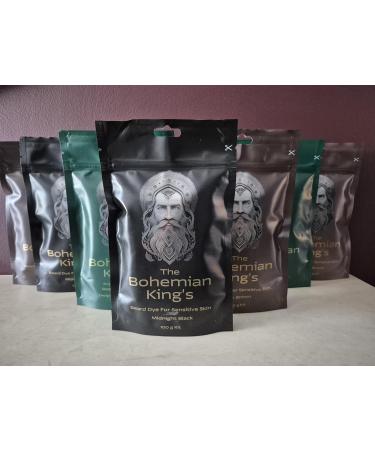 The Bohemian Kings Beard Dye for Men Midnight Black PPD and Ammonia Free Natural Beard Color for Sensitive Skin Plant Based and Chemical Free - Buy Online on GoSupps.com