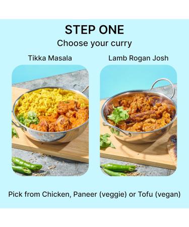 Chefs for Foodies Ultimate Curry Recipe Kit | Meat Vegetarian or Vegan Choice | Curated by Celebrity Chef | Authentic Indian Feast for Intimate Dinner | Complete with Video Masterclasses | Serves 2 - Buy Online on GoSupps.com