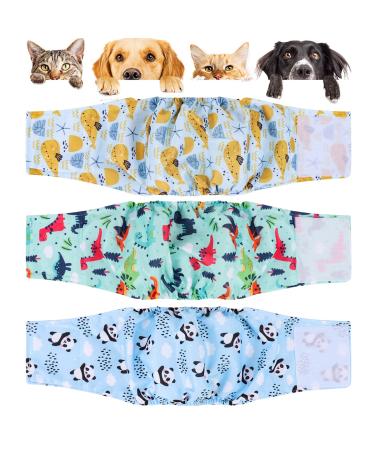 Czemo Washable Dog Diapers for Male Dogs Incontinence Male Diaper Reusable Dog Male Pad Dog Pampers for Female Dogs Pack of 3