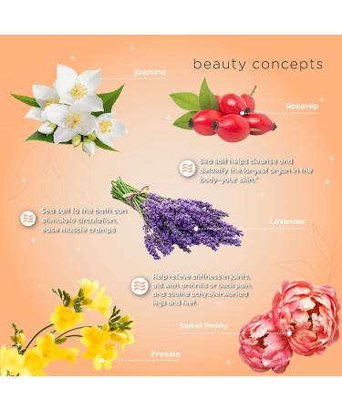 B.C. Beauty Concepts Aromatherapy Bath Salts - 5 Pack Epsom Salts for Relaxing Spa Bath (Floral Scent) - Buy Online on GoSupps.com
