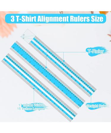 Acrylic T-Shirt Alignment Ruler Set - 3 Pcs Shirt Placement Guide Tool for Vinyl & Sewing - Transparent T Ruler for Crafting - Centering Tool for Adult & Kids Tee - Heat Press & Clothing Measurement - Buy Online on GoSupps.com