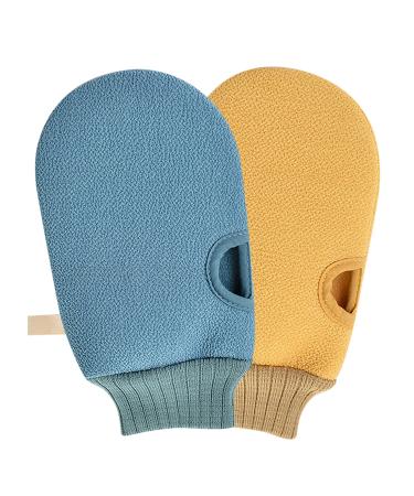 Lyydan peeling glove 2 pieces of double -sided body peeling gloves body deado skin cleaning exfoliating gloves for shower spa massage