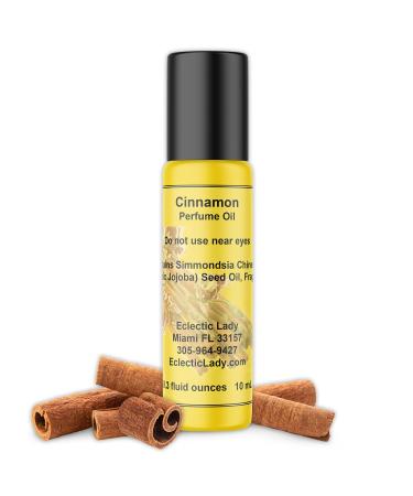 Cinnamon Perfume Oil 0.3 Oz Portable Roll-On Fragrance with Long-Lasting Scent Delightful Essential Oils and Jojoba Oil For Daily Use