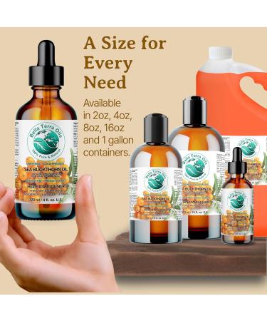 Pure Sea Buckthorn Oil 236 ml Unique Nutrient Blend Nourishing Non-Greasy Radiant Glow for Skin Softness for Hair Bella Terra Oils  - Buy Online on GoSupps.com