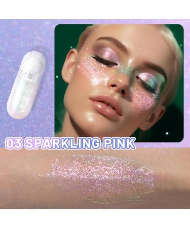 Pheral Roll-On Body Glitter Gel - Color Change Festival Rave Accessories | Holographic Hair Glitter & Face Paint | Sparkling Pink for Halloween & Parties - Buy Online on GoSupps.com