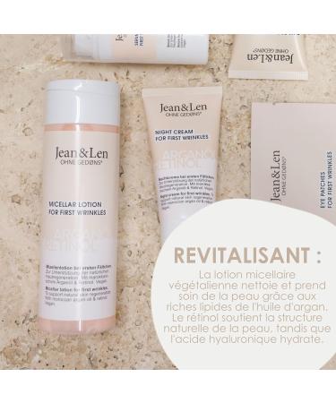 Jean & Len Regenerating Micellar Lotion Argan Oil & Retinol for first wrinkles to promote natural skin regeneration paraben & silicone free vegan 200 ml - Buy Online on GoSupps.com