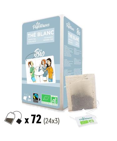 Buy Les Papoteuses White Organic Tea from China | 72 Bio-Certified & Fairly Traded Bags | 3-Pack of 24 White Tea Bags - Buy Online on GoSupps.com