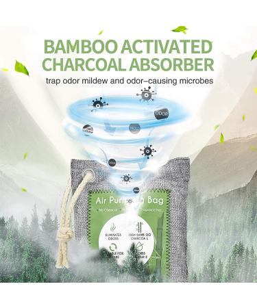 12 Pack Bamboo Charcoal Air Purifying Bags - Activated Charcoal Odor and Moisture Absorbers for Home, Car, Pet, and Closet - Buy Online on GoSupps.com