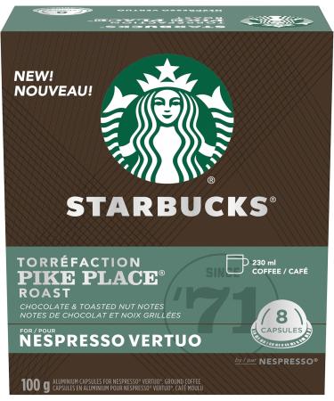 STARBUCKS Veranda Blend for Nespresso Vertuo Blonde Roast Coffee Pods 8 K-Cup Capsules Pack of 4 & By Nespresso Pike Place Roast Coffee Pods Medium Roast Coffee+Roast Coffee Pods Veranda 1 count (Pack of 4) - Buy Online on GoSupps.com