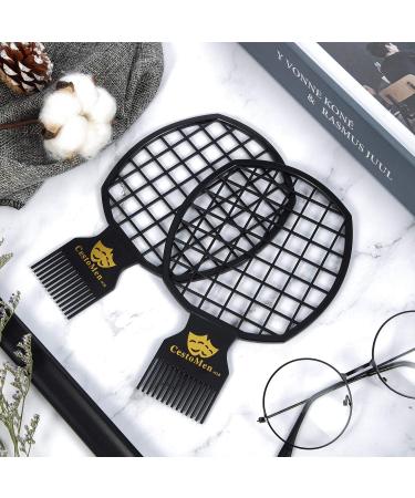 2 Pieces Afro Twist Hair Comb and Brush Set for Natural Hair - Black - Buy Online on GoSupps.com
