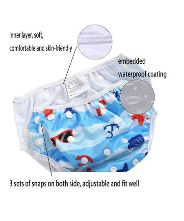 Mixidon Reusable Baby Swimming Diaper & Adjustable Trunks | 0-3 Years | Perfect for Swim Lessons & Ocean Fun - Buy Online on GoSupps.com